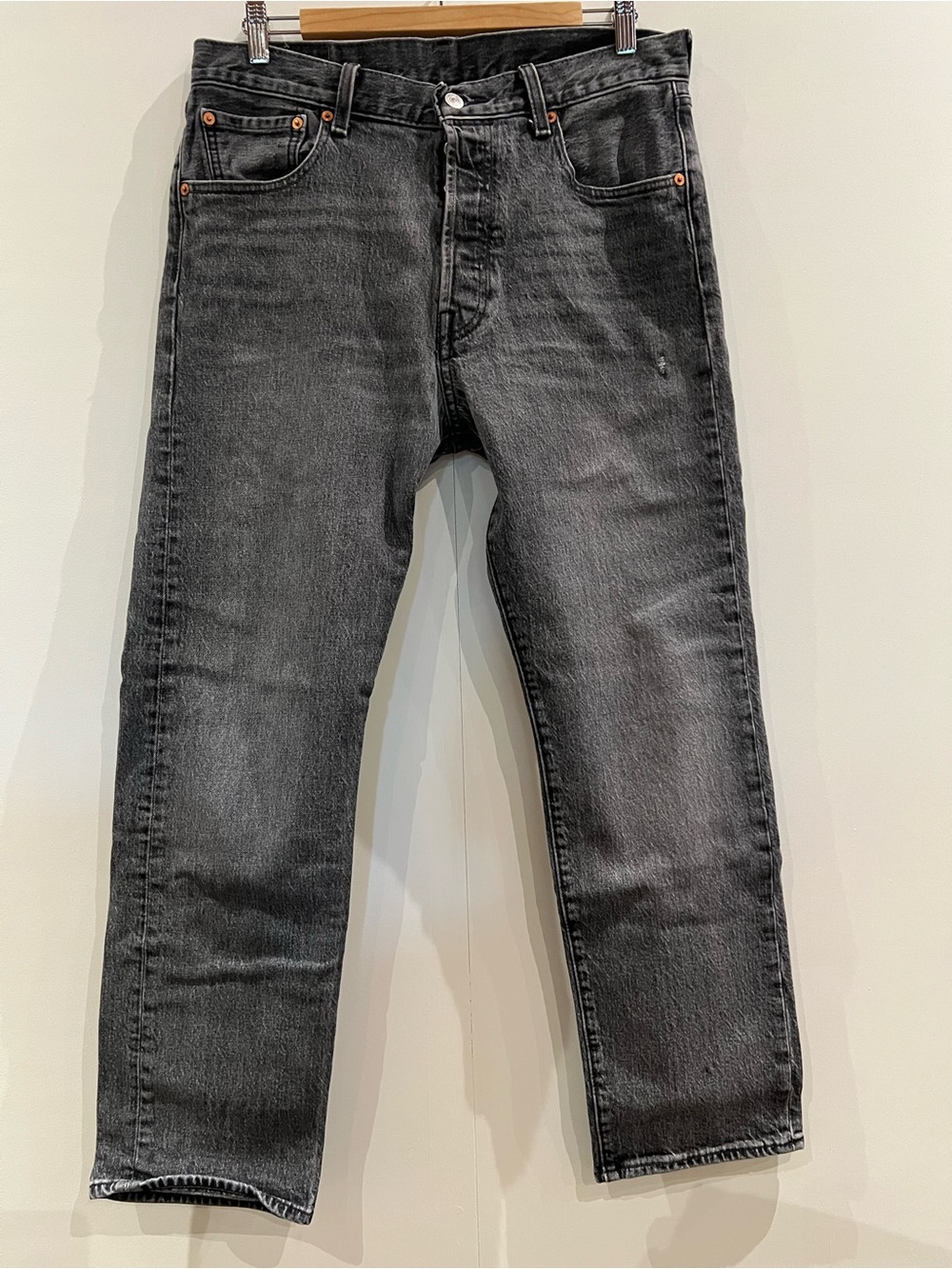 Levi's 501 Gray Straight Jeans